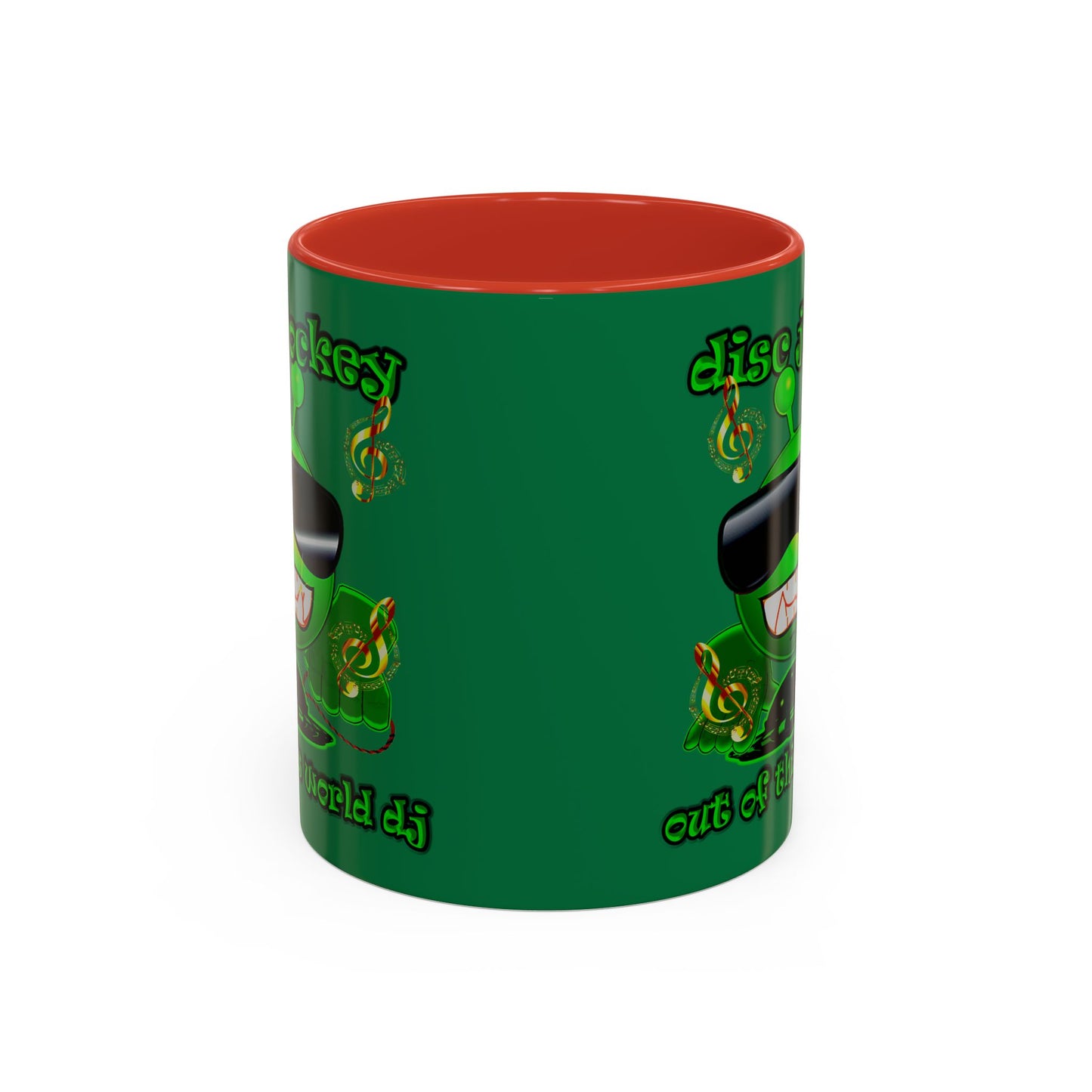 disc jockey - Accent Mug (dark green)