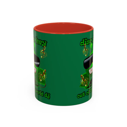 disc jockey - Accent Mug (dark green)
