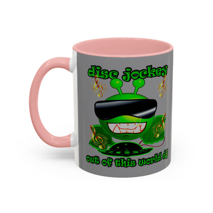 disc jockey - Accent Mug (grey)