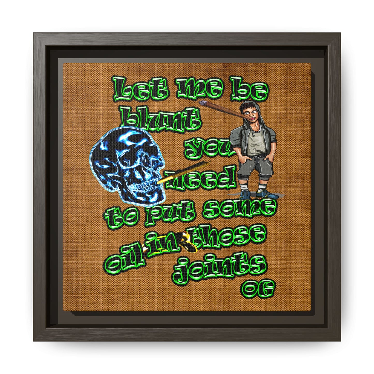 og - framed canvas art (brown papyrus)