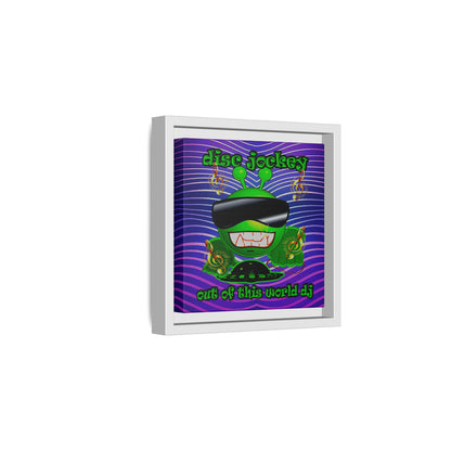 disc jockey - framed canvas art (purple wave)