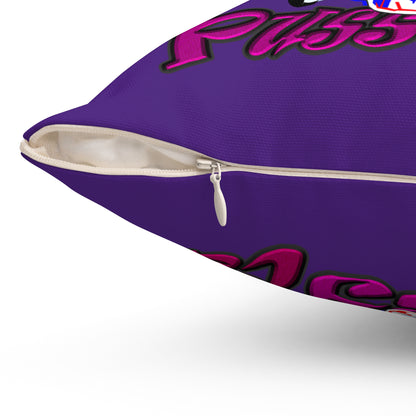tag that - Spun Polyester Square Pillow - (purple)