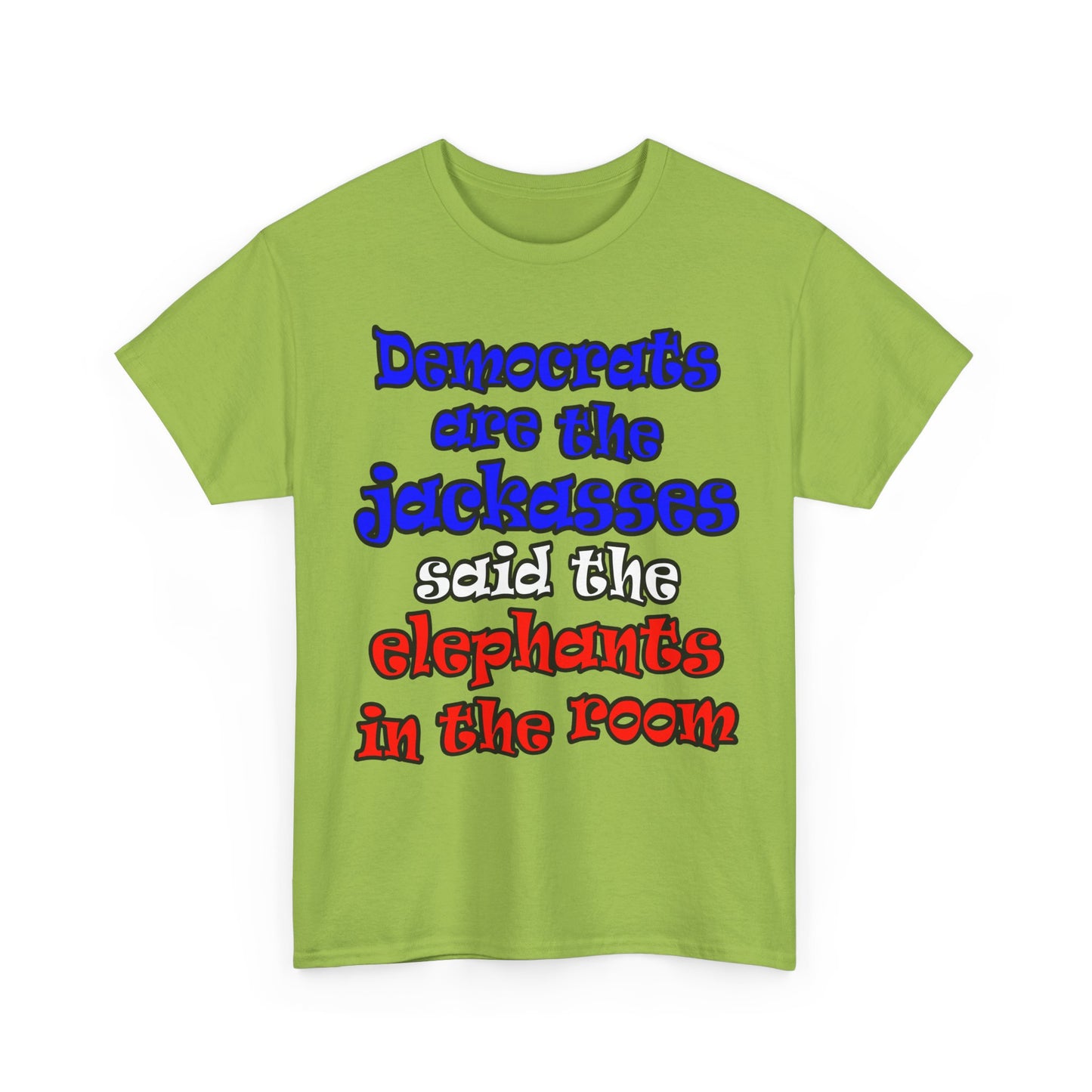 donkeys and elephants - Unisex Heavy Cotton Tee