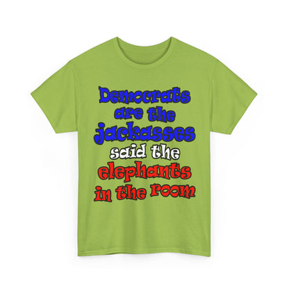 donkeys and elephants - Unisex Heavy Cotton Tee