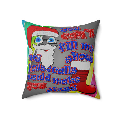 santa's shoes - Spun Polyester Square Pillow - (rainbow split)