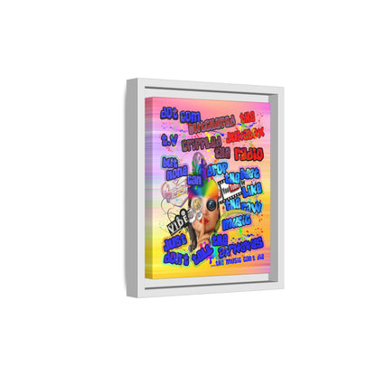 drop the beat - framed canvas art (color blur)