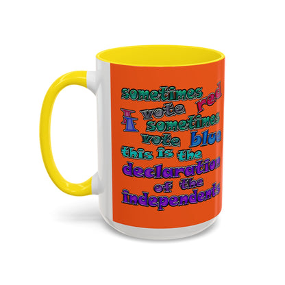 declaration of the independents - Accent Mug (orange)