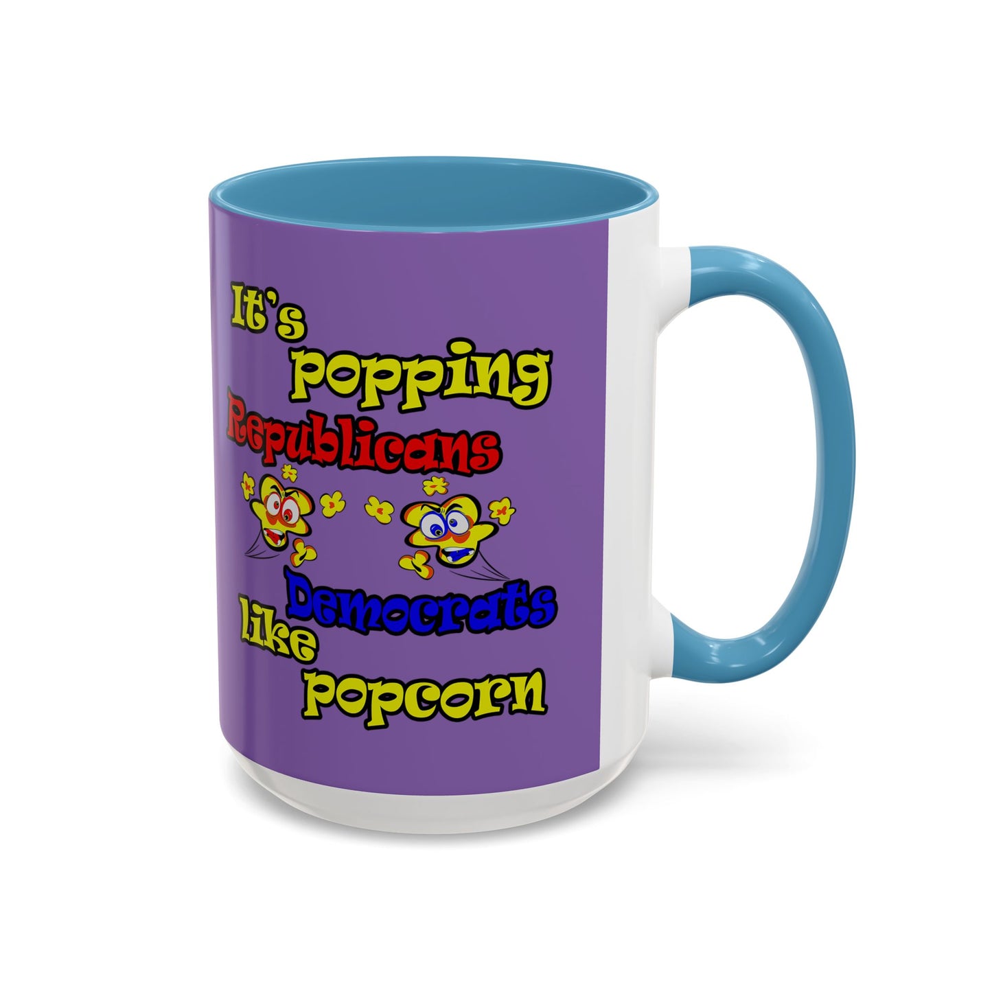 popping like popcorn - Accent Mug (light purple)
