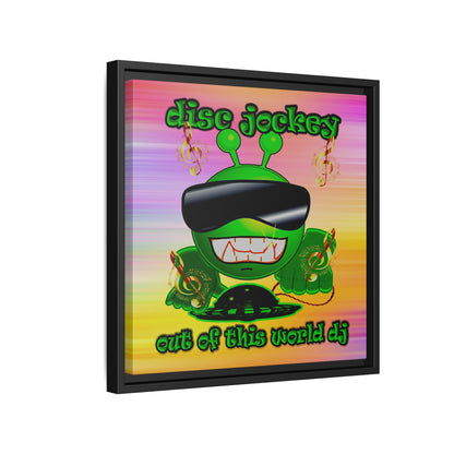 disc jockey - framed canvas art (color blur)