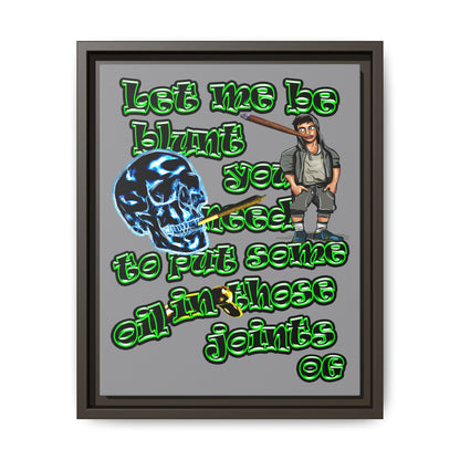 og - framed canvas art (grey)