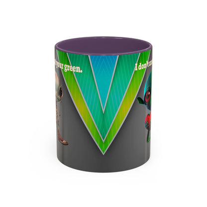 I don't care that your grey - Accent Mug (rainbow split)