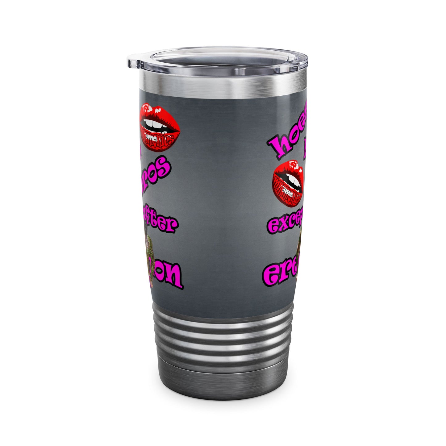 hoes b4 bros - Ringneck Tumbler, 20oz (grey-light grey)