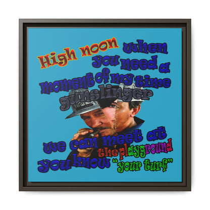 high noon - framed canvas art (turquoise)
