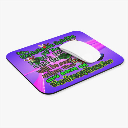 christmas spirits of boston - Mouse Pad (Rectangle) (purple-pink wave)