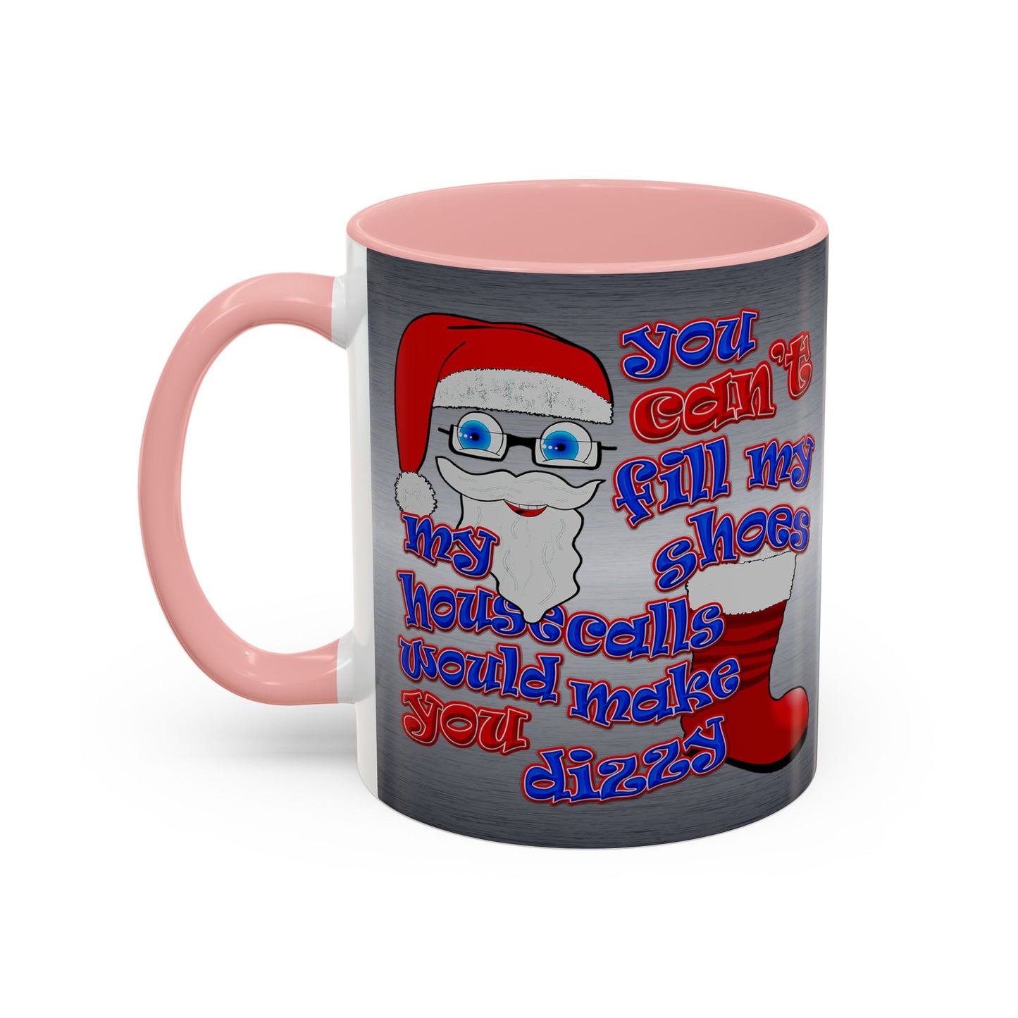 santa's shoes - Accent Mug (brushed nickel)