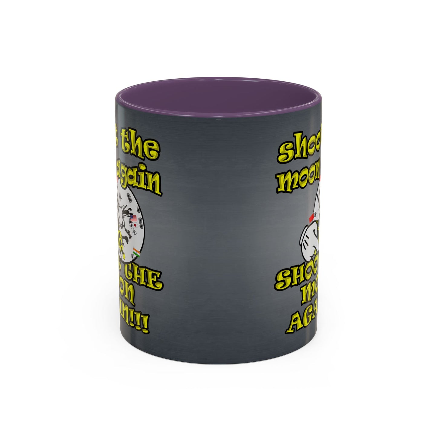 shoot the moon again - Accent Mug (grey-light grey)