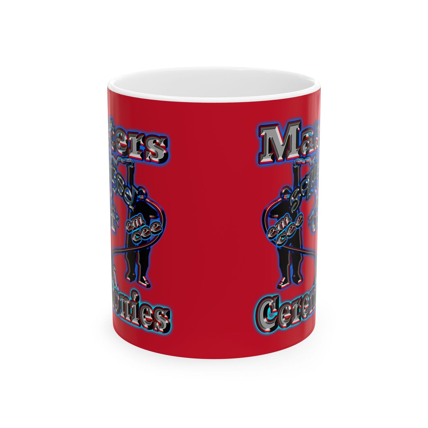 em cee squared - White Mug (dark red)