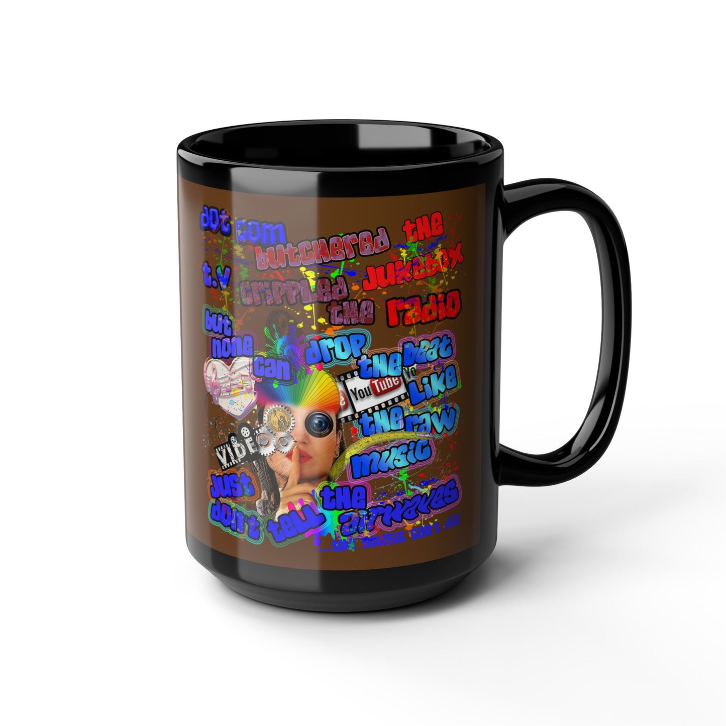 drop the beat - Black Mug (brown)
