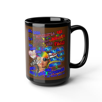 drop the beat - Black Mug (brown)