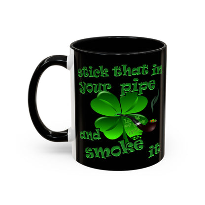 celtics logo - Accent Mug (black)