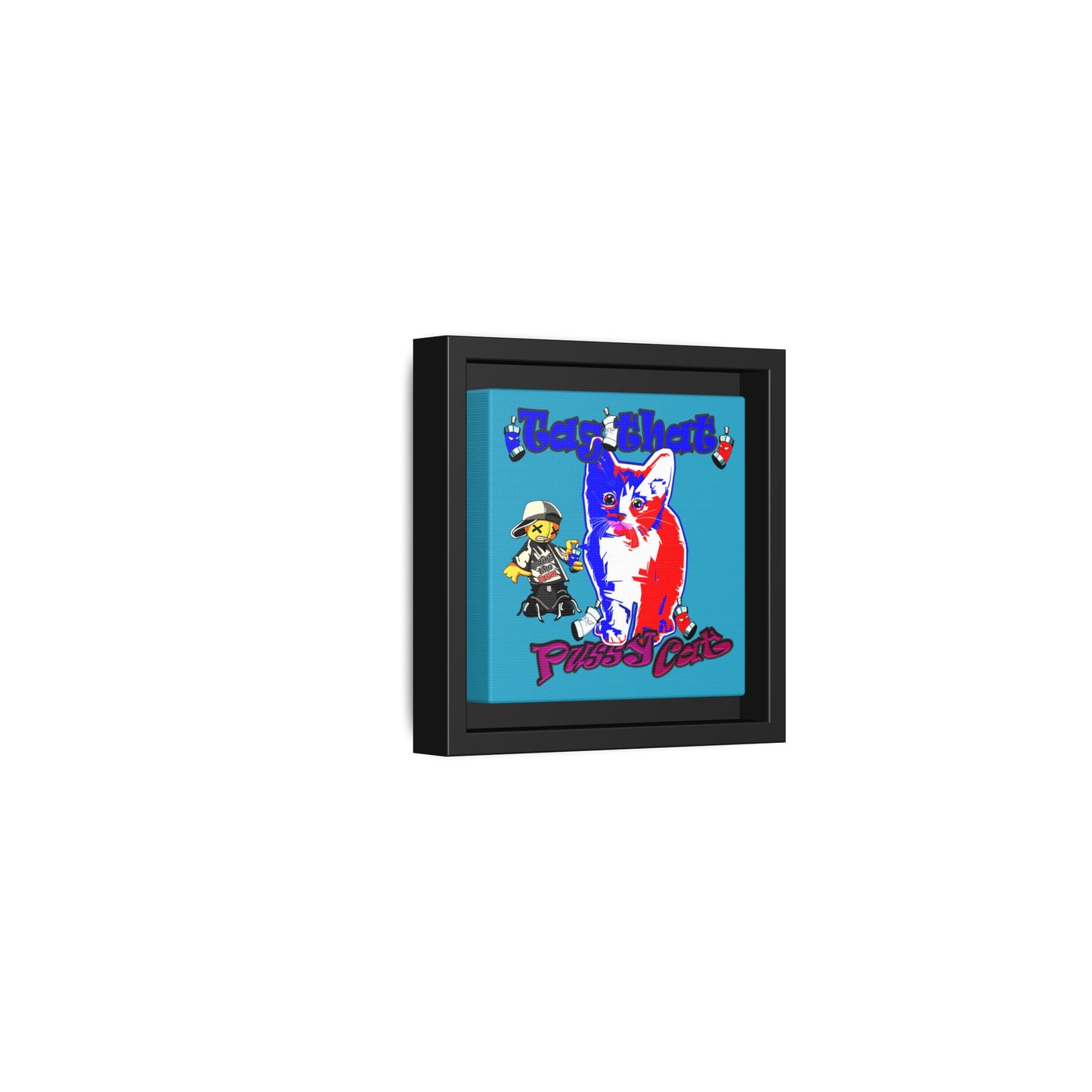 tag that - framed canvas art (turquoise)