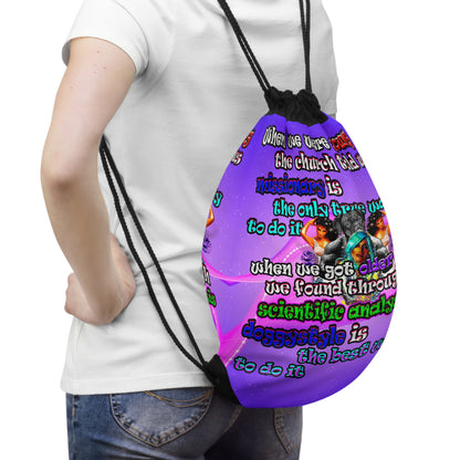 doggystyle - Drawstring Bag (purple-pink wave)