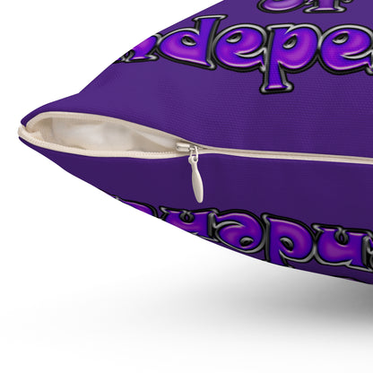 declaration of the independents - Spun Polyester Square Pillow - (purple)