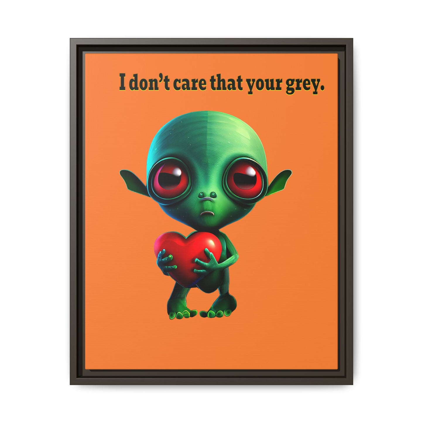 I don't care that your grey - framed canvas art (crusta)