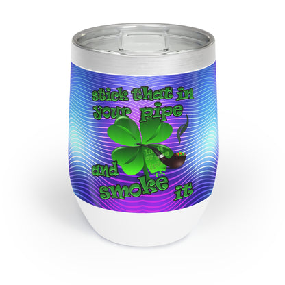 celtics logo - Chill Wine Tumbler (purple wave)