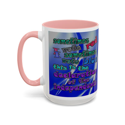 declaration of the independents - Accent Mug (blue-white wave)