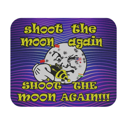 shoot the moon again - Mouse Pad (Rectangle) (purple wave)