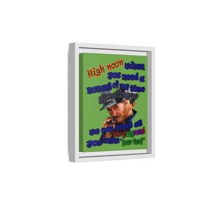 high noon - framed canvas art (green)