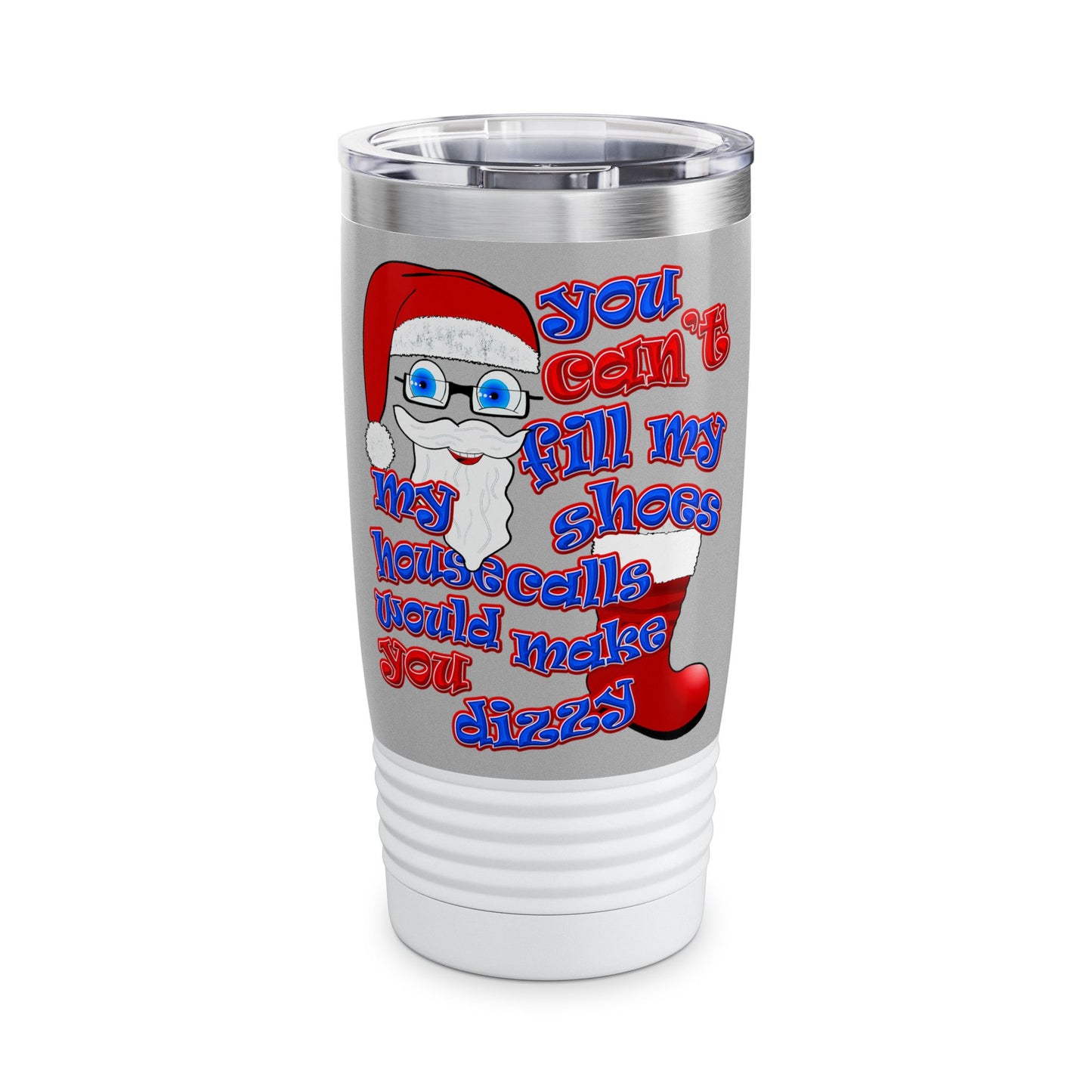 santa's shoes - Ringneck Tumbler, 20oz (light grey)