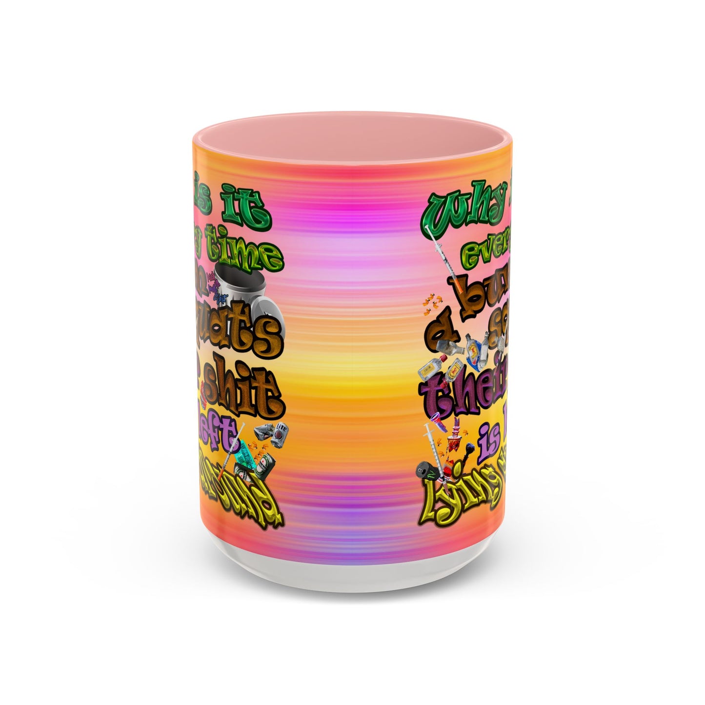 the bum's shit - Accent Mug (color blur)