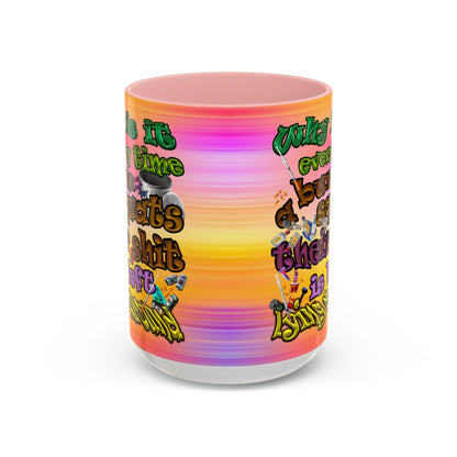 the bum's shit - Accent Mug (color blur)