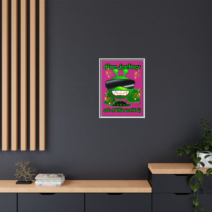 disc jockey - framed canvas art (pink)