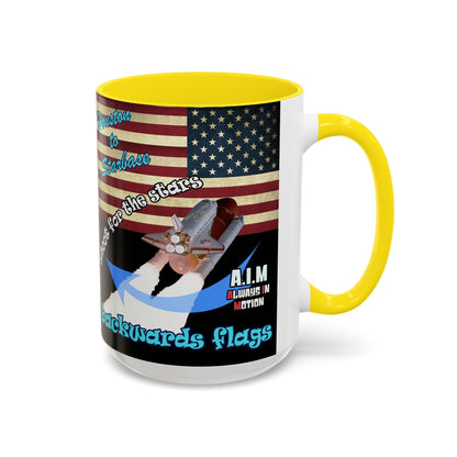 shoot for the stars - Accent Mug (black)