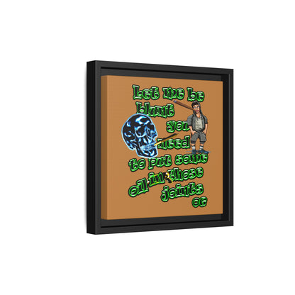 og - framed canvas art (light brown)
