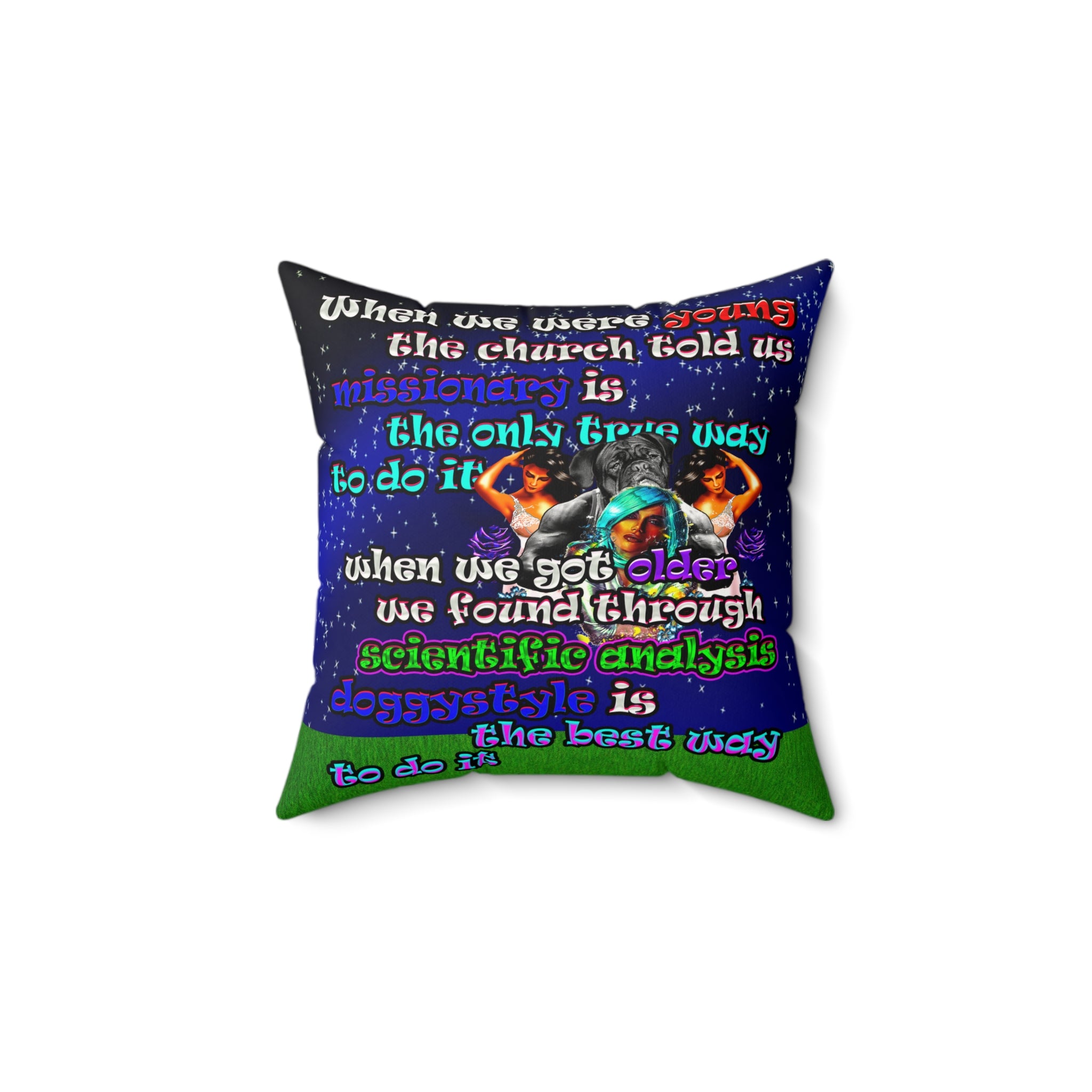 doggystyle - Faux Suede Square Pillow - ('snoops' background)