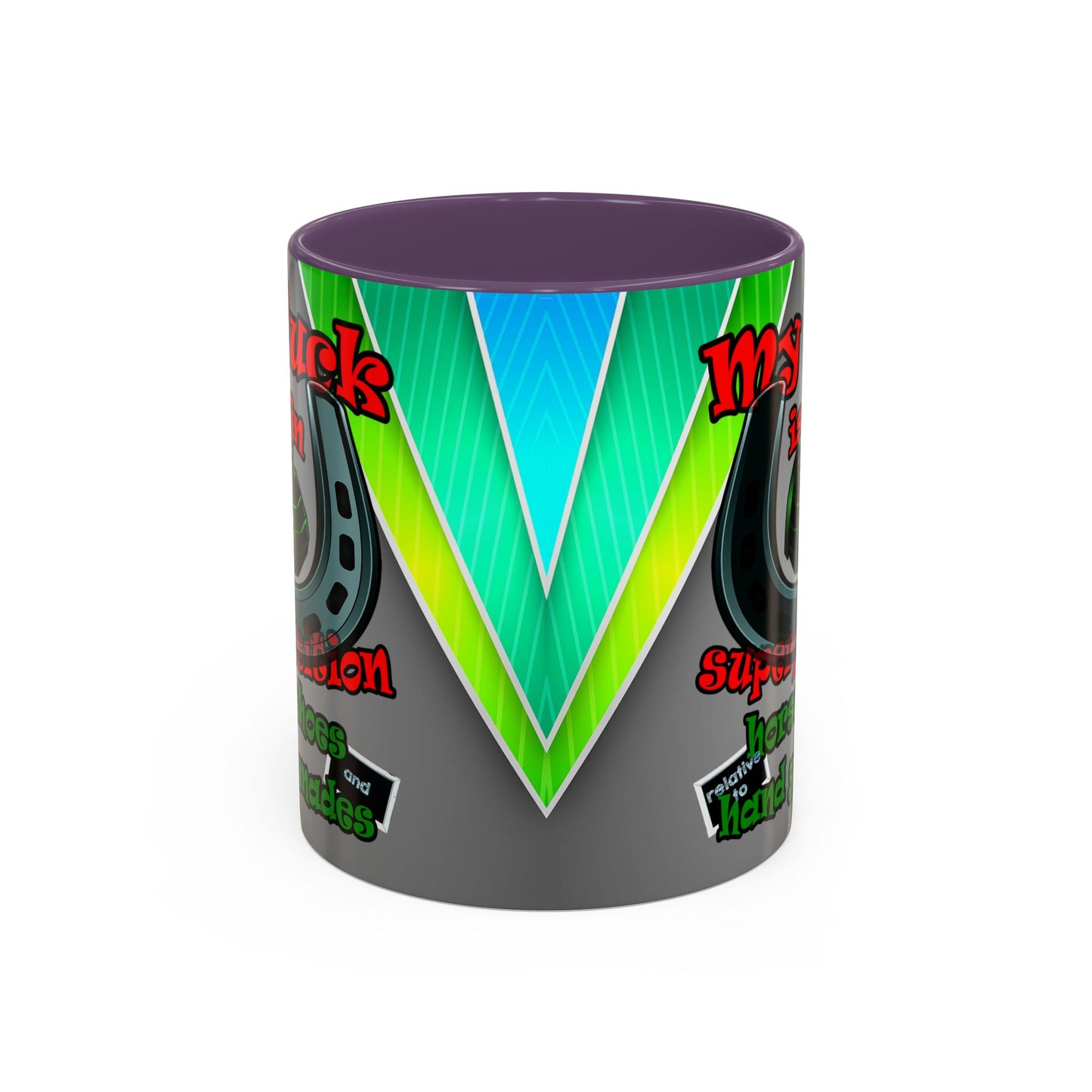 my luck - Accent Mug (rainbow split)