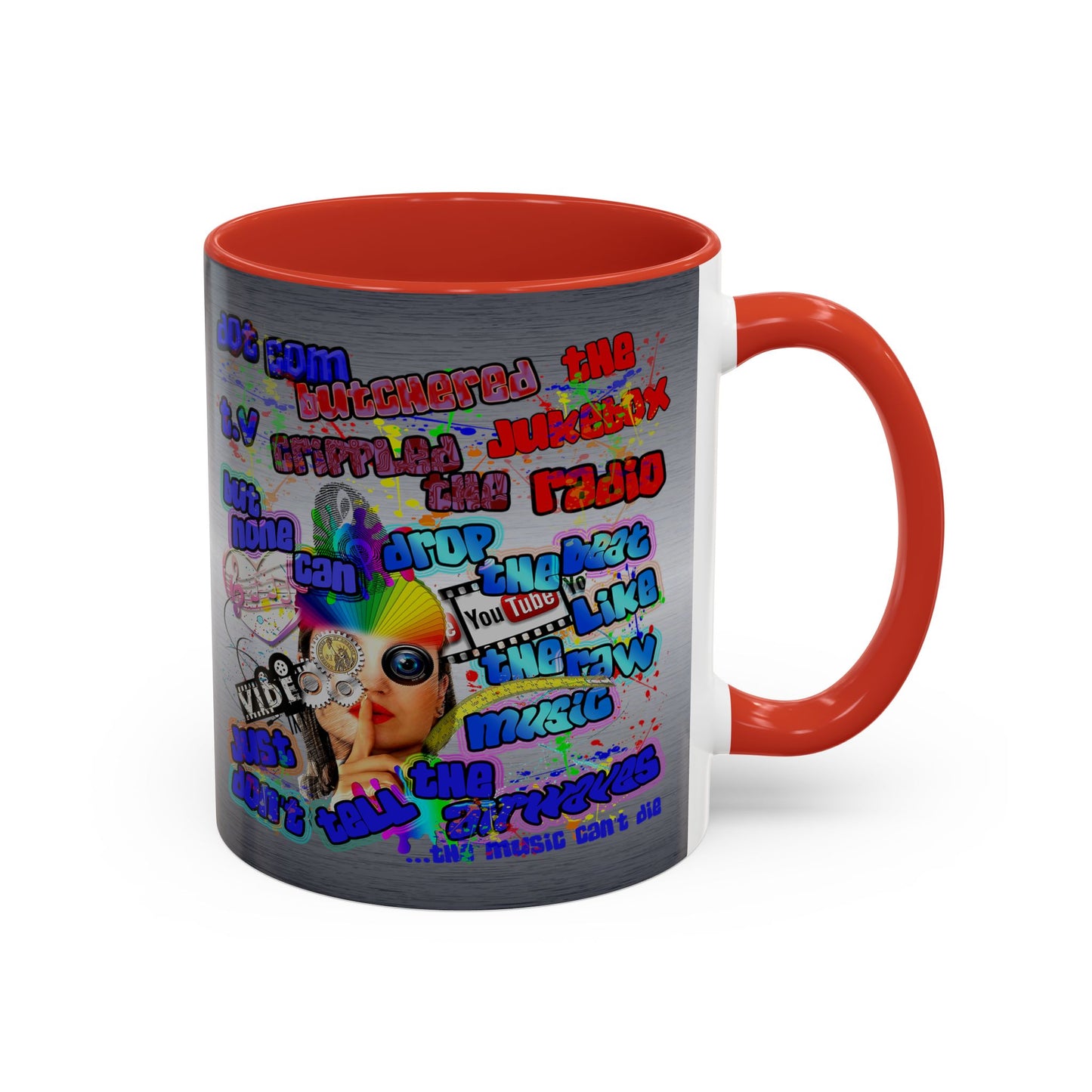 drop the beat - Accent Mug (brushed nickel)