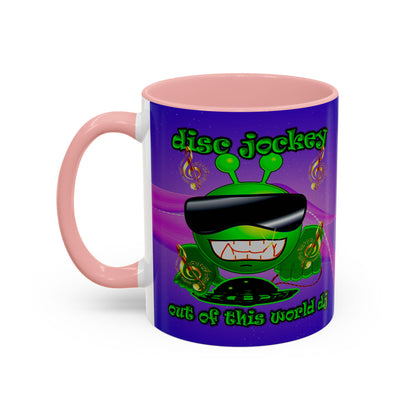 disc jockey - Accent Mug (purple-pink wave)