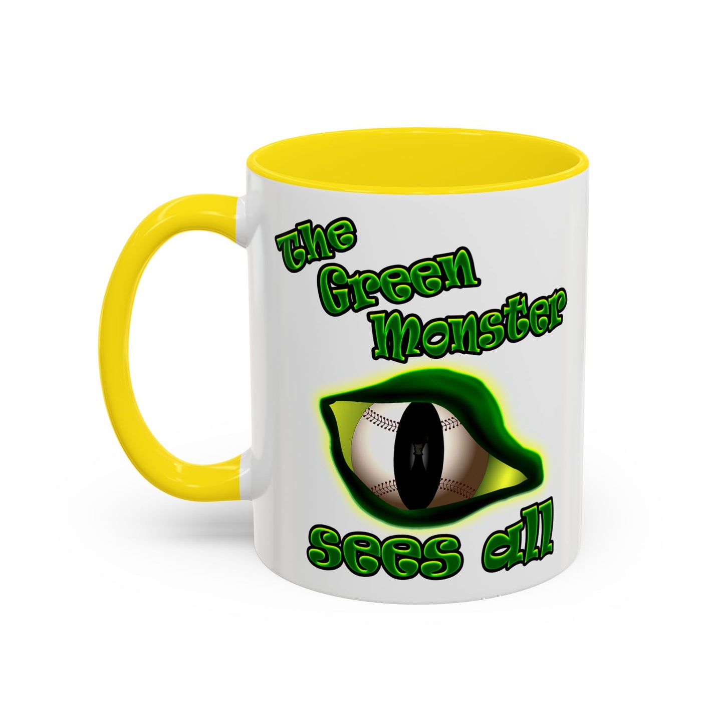 green monster - Accent Mug (white)