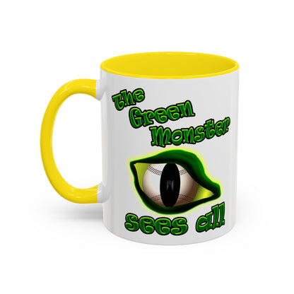 green monster - Accent Mug (white)