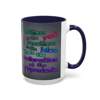 declaration of the independents - Accent Mug (grey-light grey)