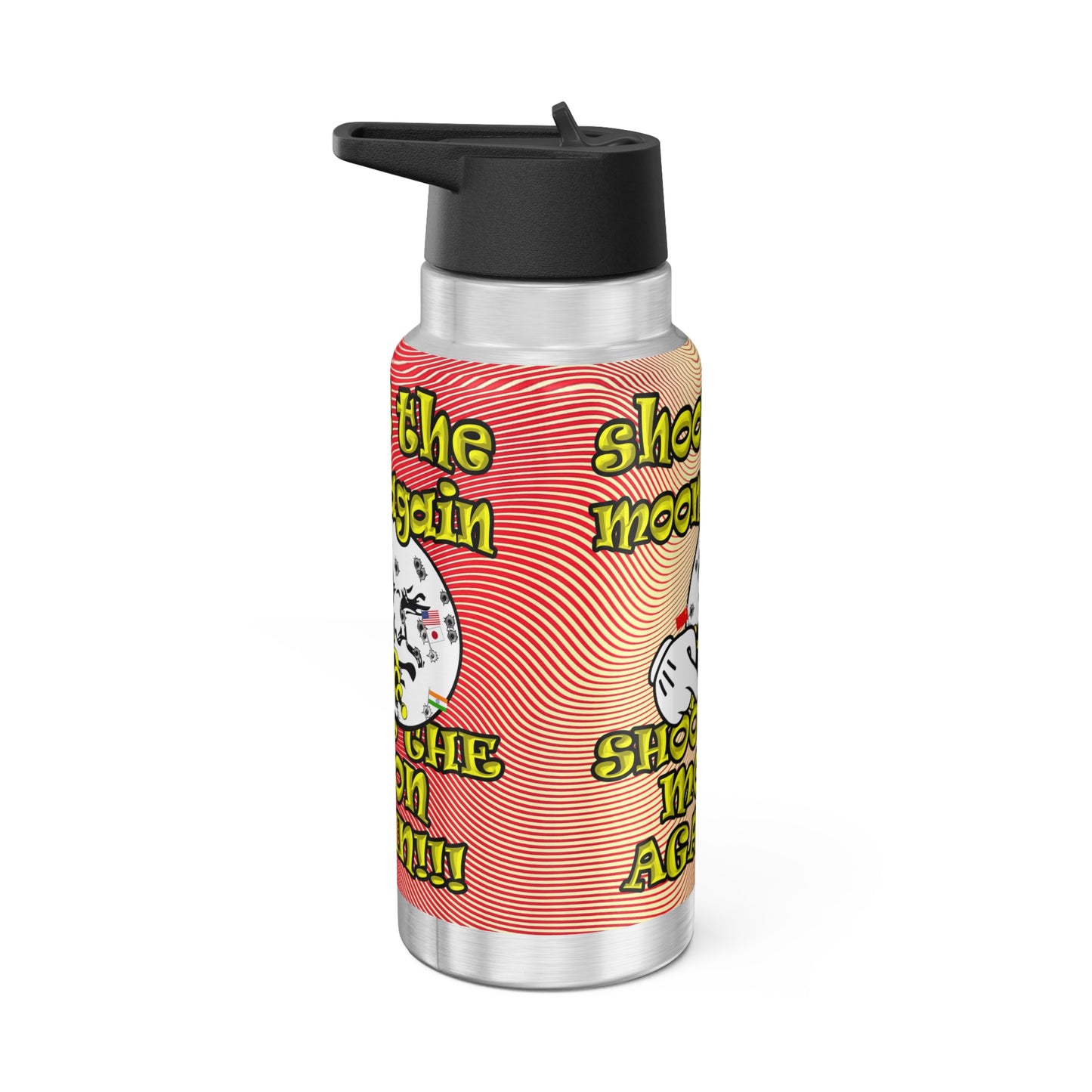 shoot the moon again - Gator Tumbler, 32oz  (yellow-orange wave)
