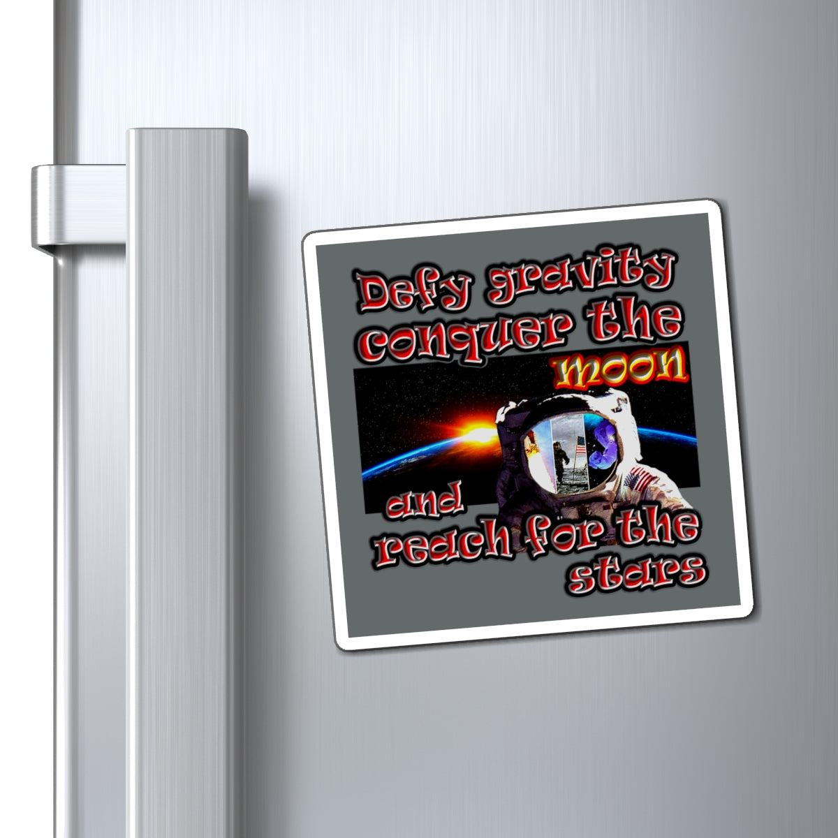 defy conquer reach - Magnets - (dark grey)