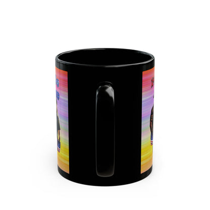 rw&b lives matter - Black Mug (color blur)
