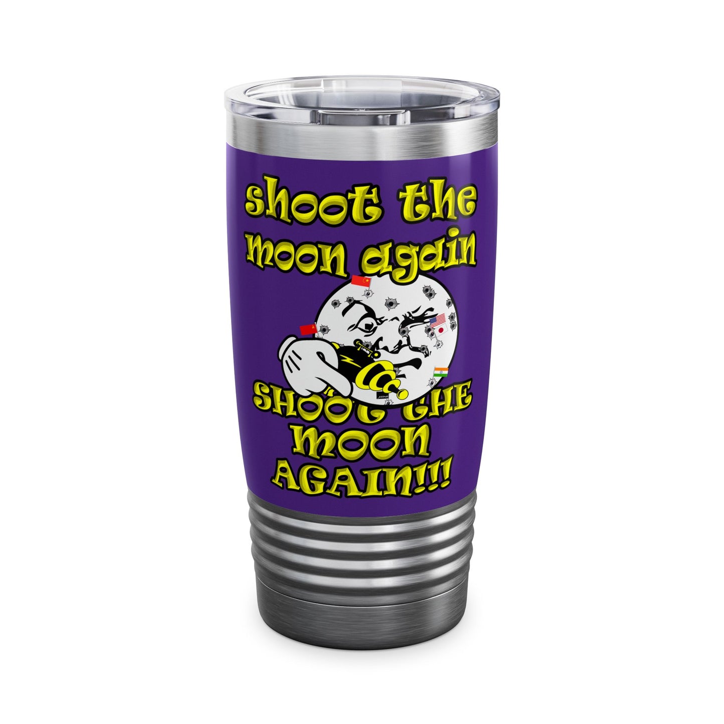 shoot the moon again - Ringneck Tumbler, 20oz (purple)