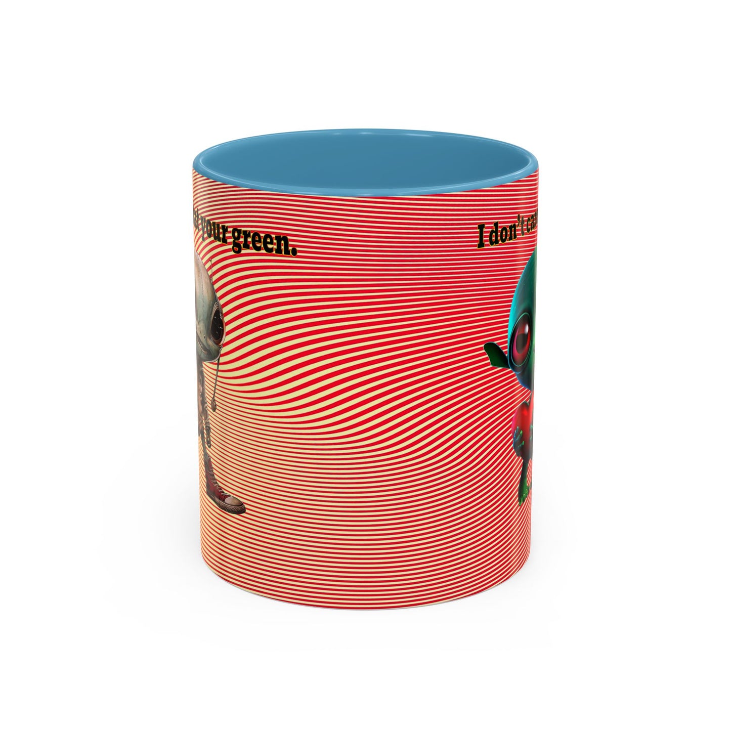 I don't care that your grey - Accent Mug (yellow-orange wave)